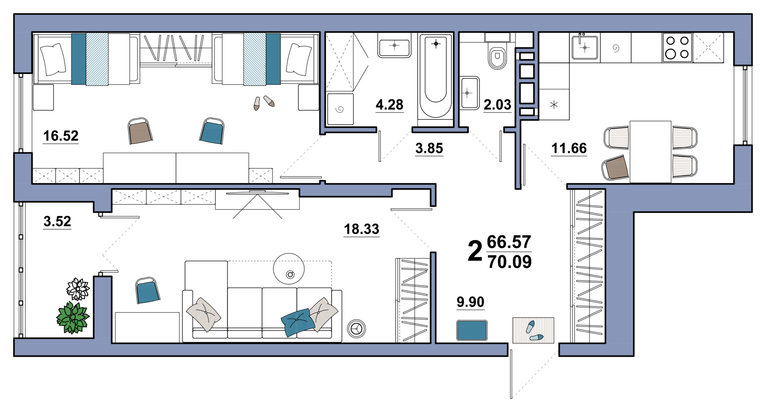 2-к. квартиры
