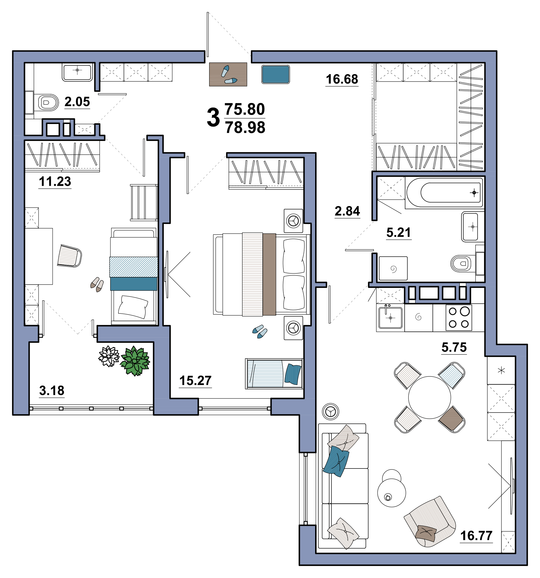 3-к. квартиры