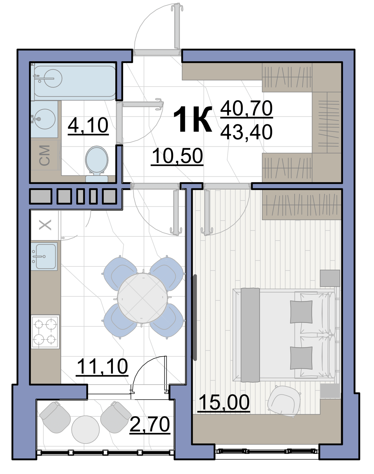 1-к. квартиры